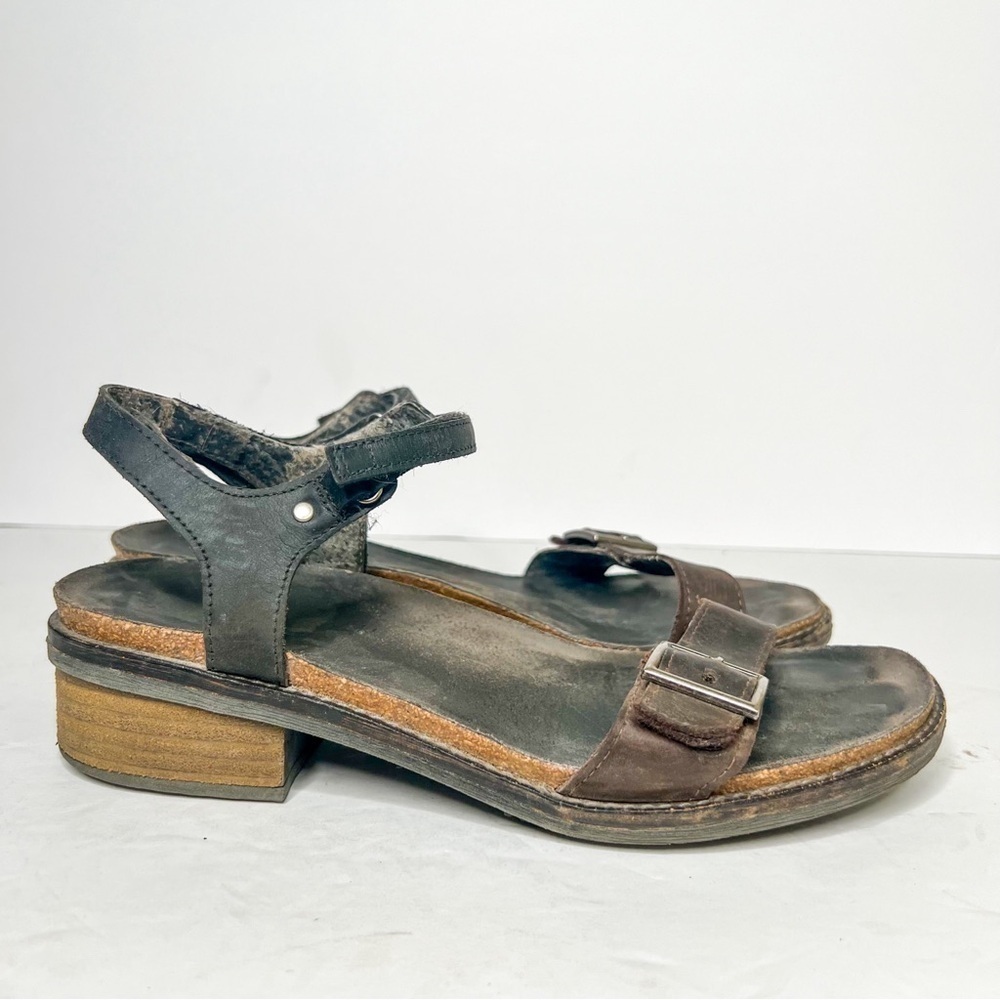 Naot Boho Women’s Leather Adjustable Double Strap Sandals Size 40 9 Brown